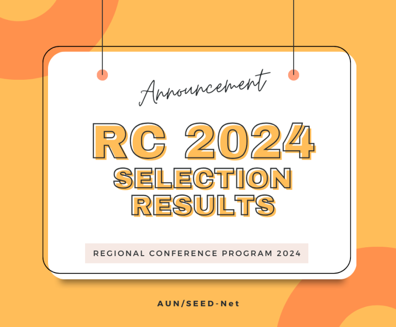 Regional Conference (RC) Program 2024 -- Selection Results